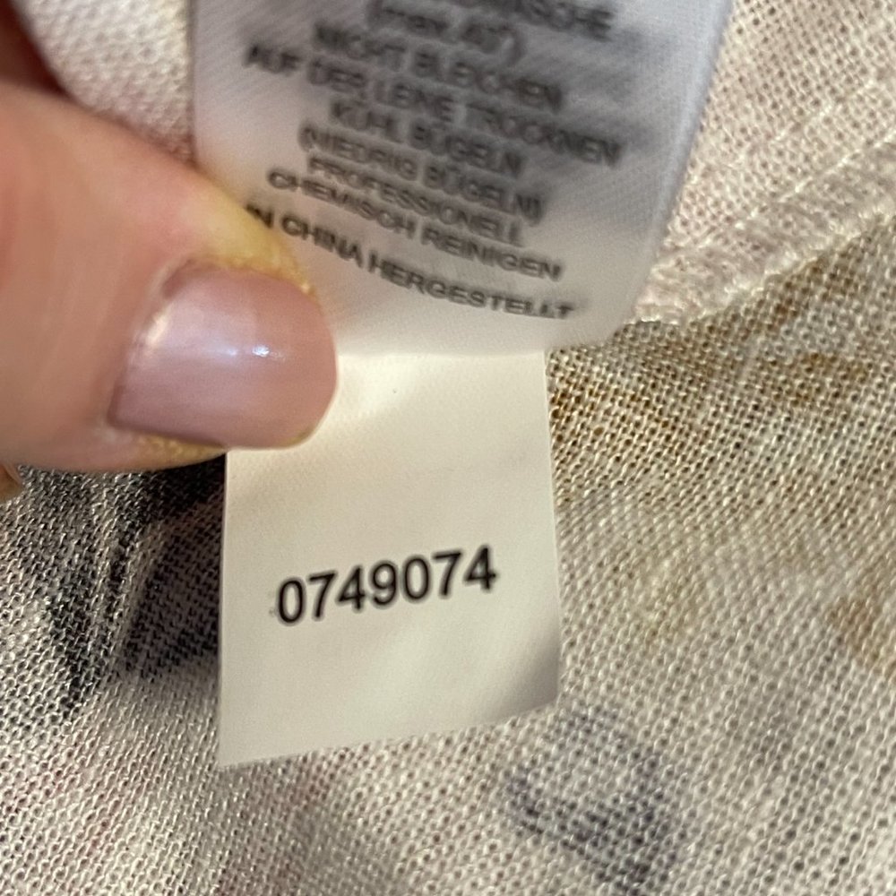 House of Harlow 1960 Linen Blend Tiered Bow Tie Shoulder Long Maxi Dress - Picture 8 of 8